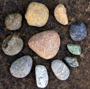 Samples of peridiotite taken from Rough and Ready Creek near Highway 199, Cave Junction, Oregon